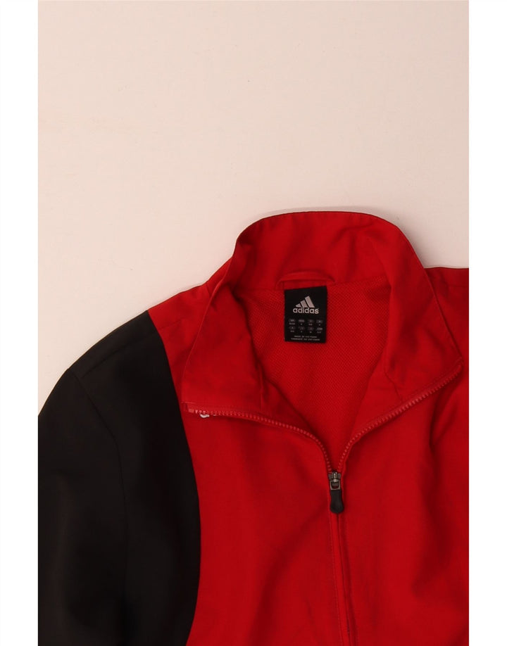 Мужская спортивная куртка ADIDAS UK 36/38, маленький красный полиэстер с цветными блоками