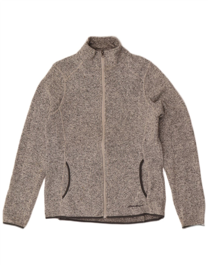 Женский спортивный костюм Eddie Bauer, верхняя куртка UK 14, средний серый полиэстер с крапинками