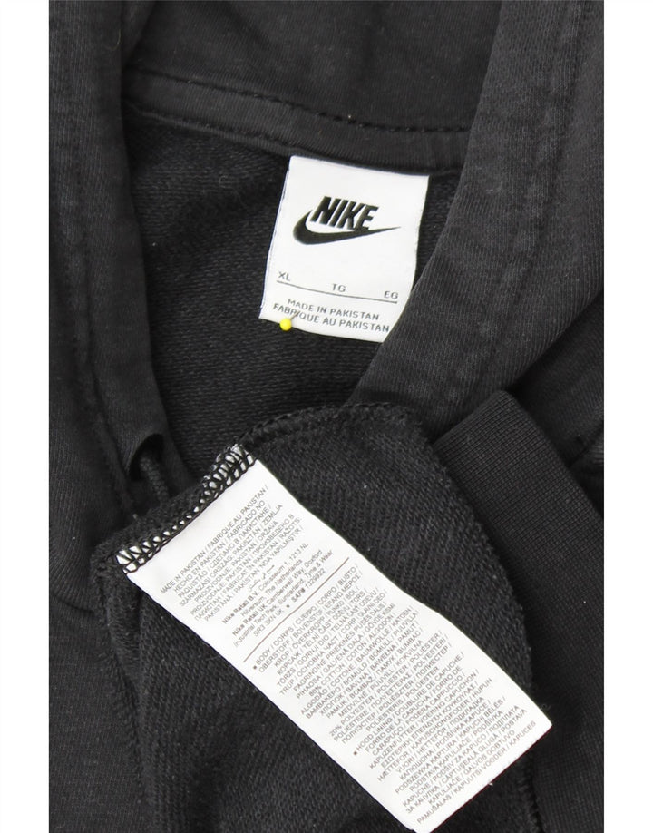 Женский джемпер с капюшоном оверсайз NIKE UK 18 XL, черный хлопок