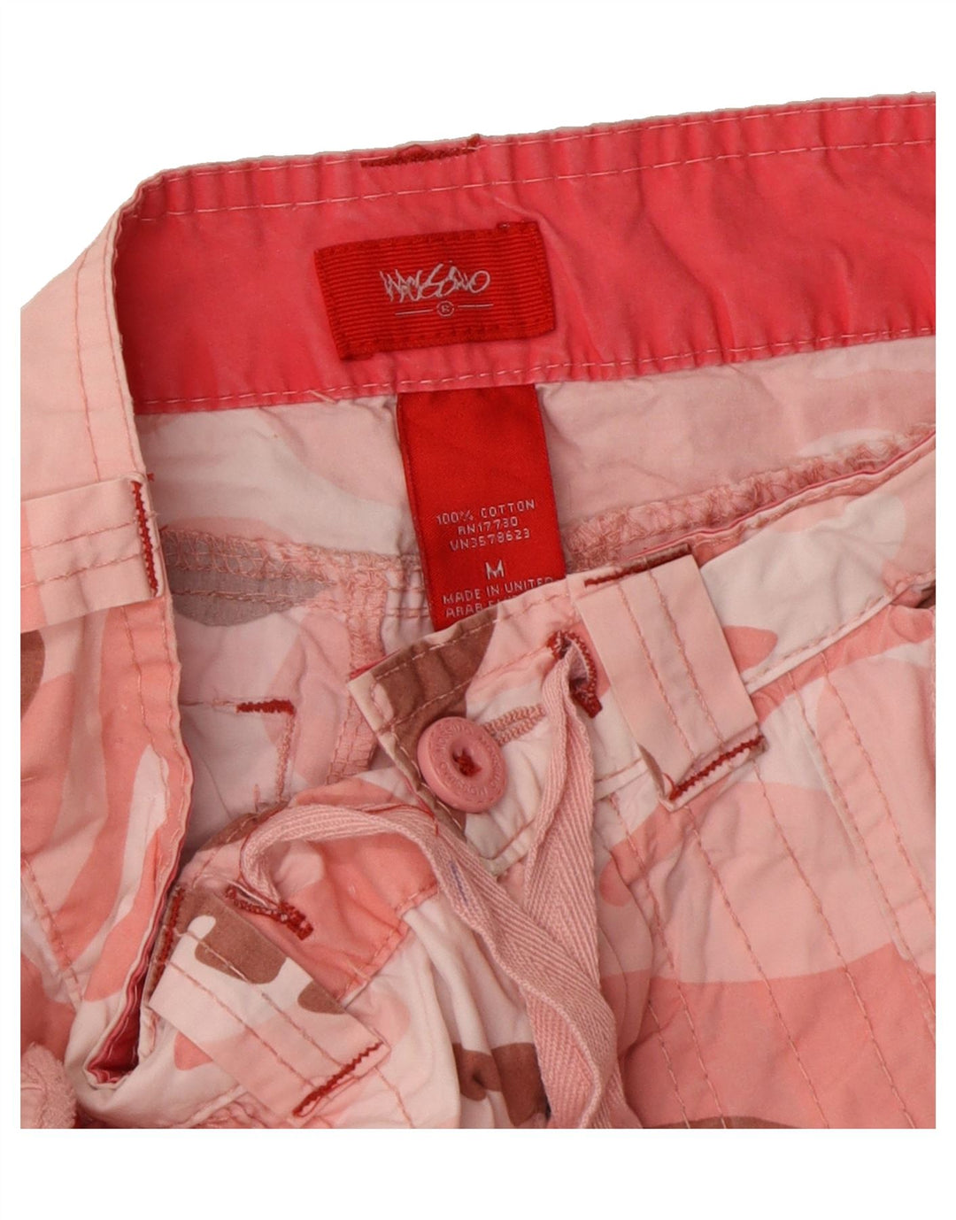 MOSSIMO Girls Capri Trousers 9-10 Years Medium W24 L16 Pink Camouflage Vintage Mossimo and Second-Hand Mossimo from Messina Hembry 