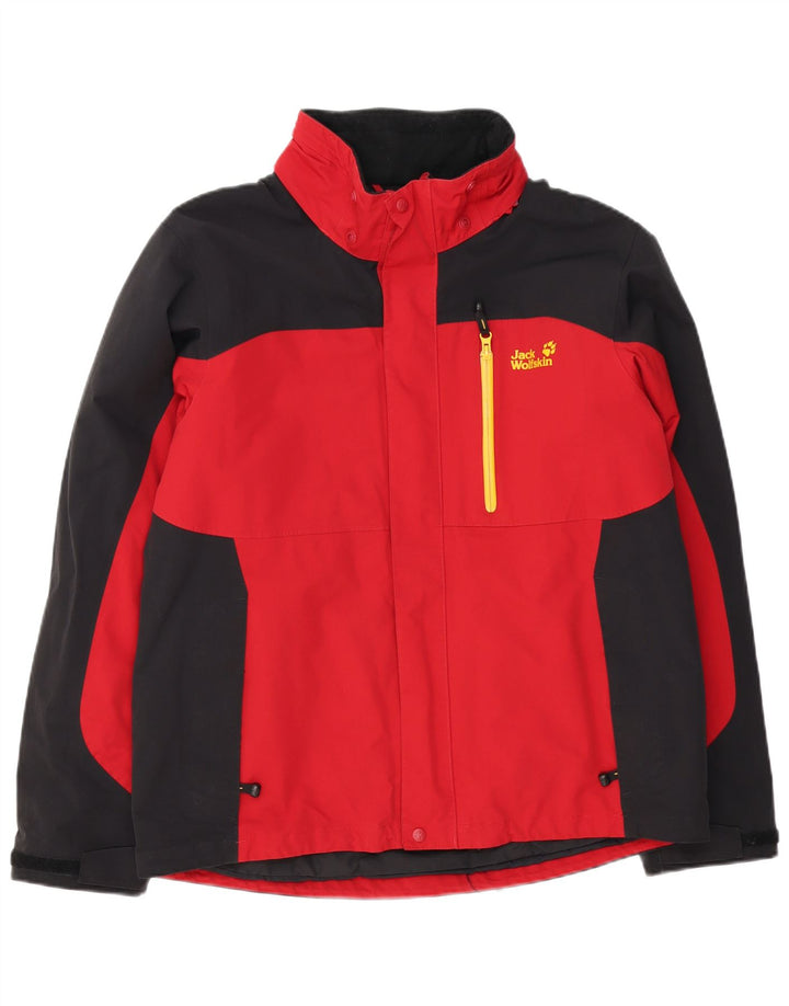 Мужская ветровка Jack Wolfskin UK 40/42, большая красная с цветными блоками