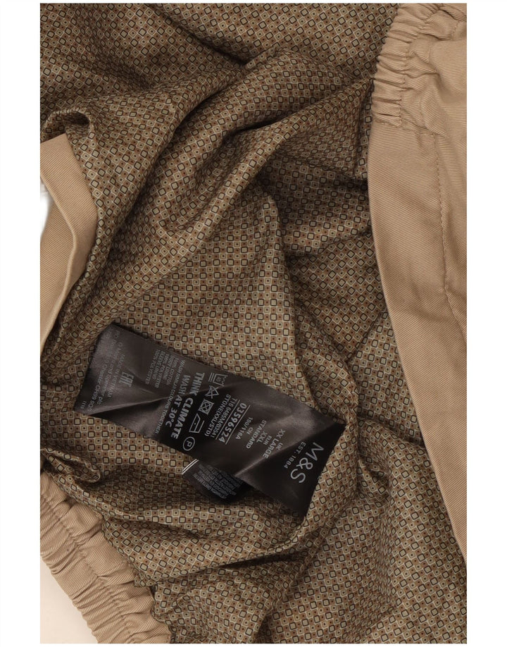 Мужская куртка-бомбер Marks & Spencer UK 44 2XL Бежевый хлопок