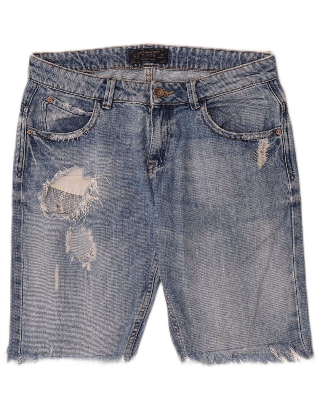 Женские джинсовые шорты Zara EU 38, маленькие W28, синие