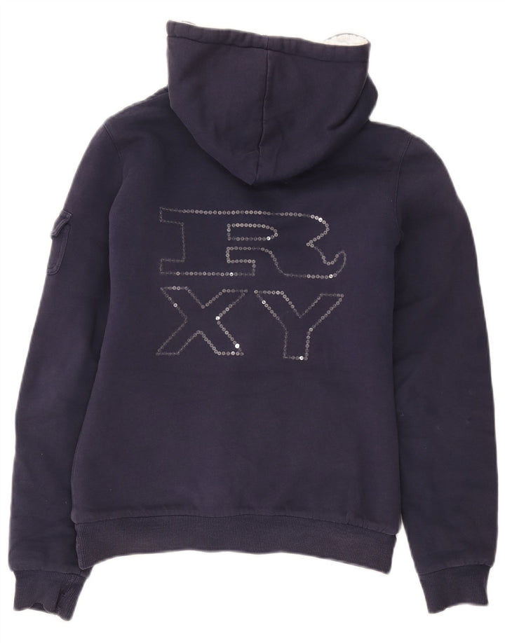 Женский свитер с капюшоном и молнией с графическим рисунком Roxy UK 6 XS, темно-синий, полиэстер