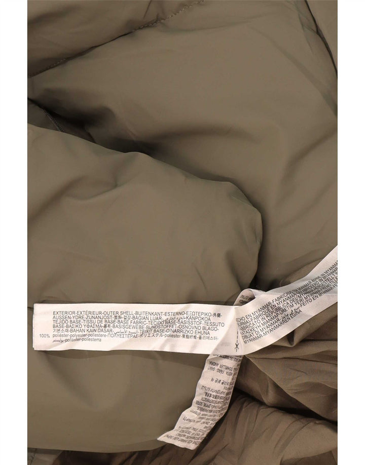 Женская утепленная куртка оверсайз с капюшоном Zara UK 6 XS, полиэстер цвета хаки