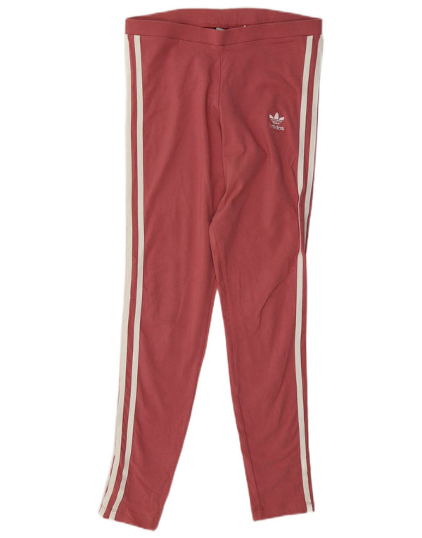 Женские леггинсы Adidas UK 10, маленькие розовые, хлопок