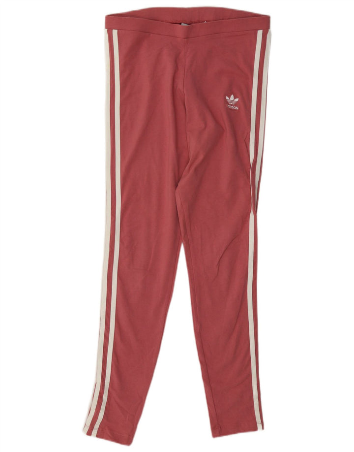 Женские леггинсы Adidas UK 10, маленькие розовые, хлопок