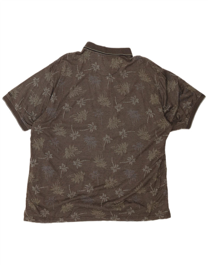 IZOD Мужская рубашка-поло для гольфа XL, серая, хлопковая с цветочным принтом