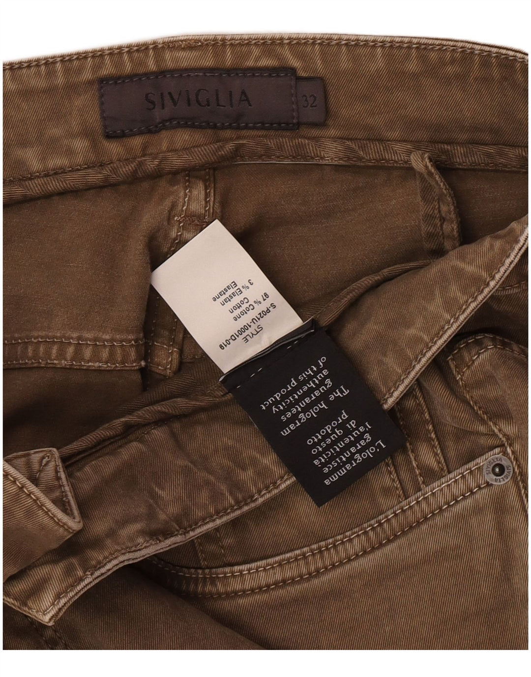 SIVIGLIA Женские узкие джинсы W32 L33 Бежевые, хлопок