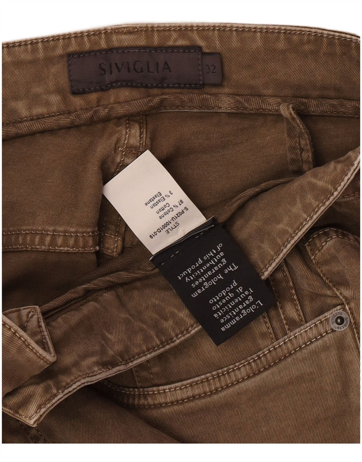 SIVIGLIA Женские узкие джинсы W32 L33 Бежевые, хлопок