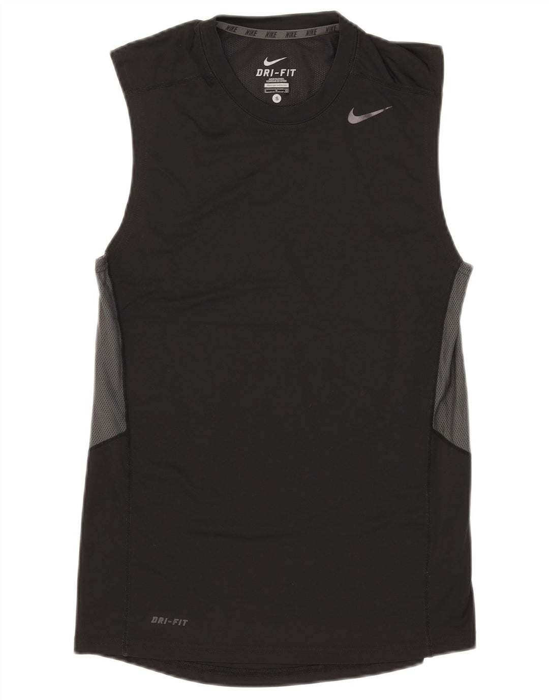 Мужской жилет Nike Dri Fit, маленький черный полиэстер с цветными блоками