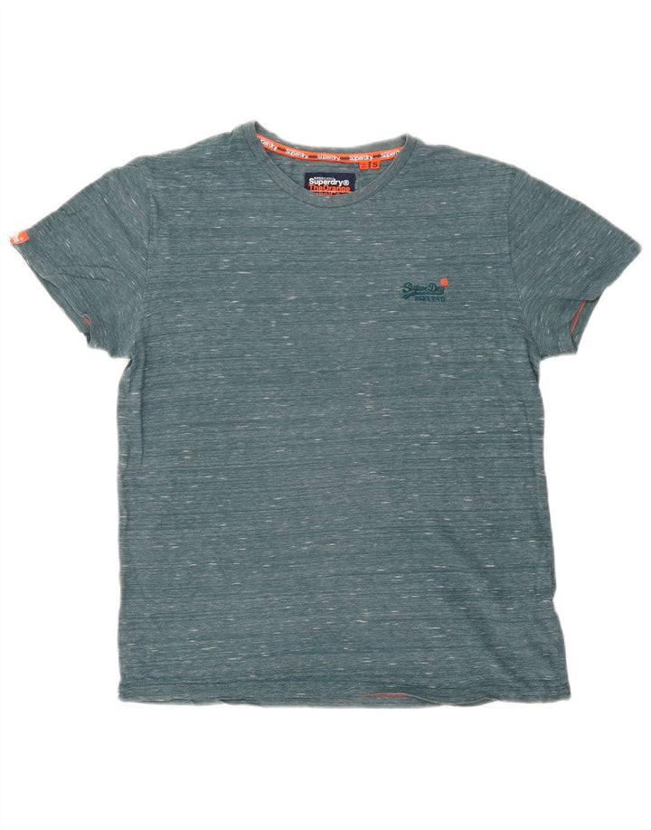 Мужская футболка Superdry, маленькая, зеленая, в крапинку