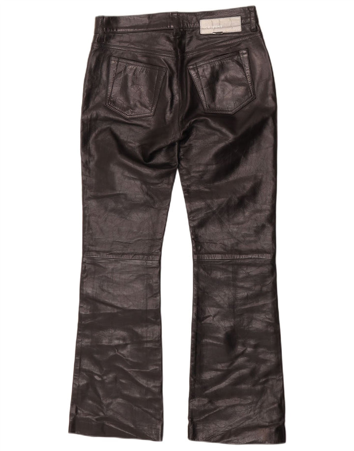 Женские кожаные брюки Iceberg Bootcut W27 L29, черные кожаные