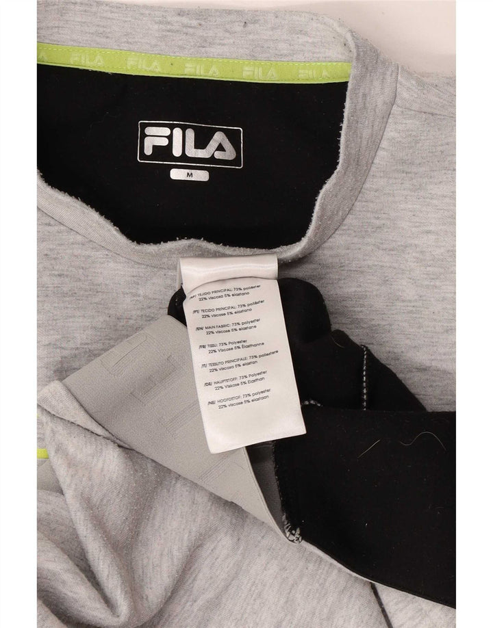 Fila Мужской свитшот с графическим рисунком, средний серый полиэстер с цветными блоками