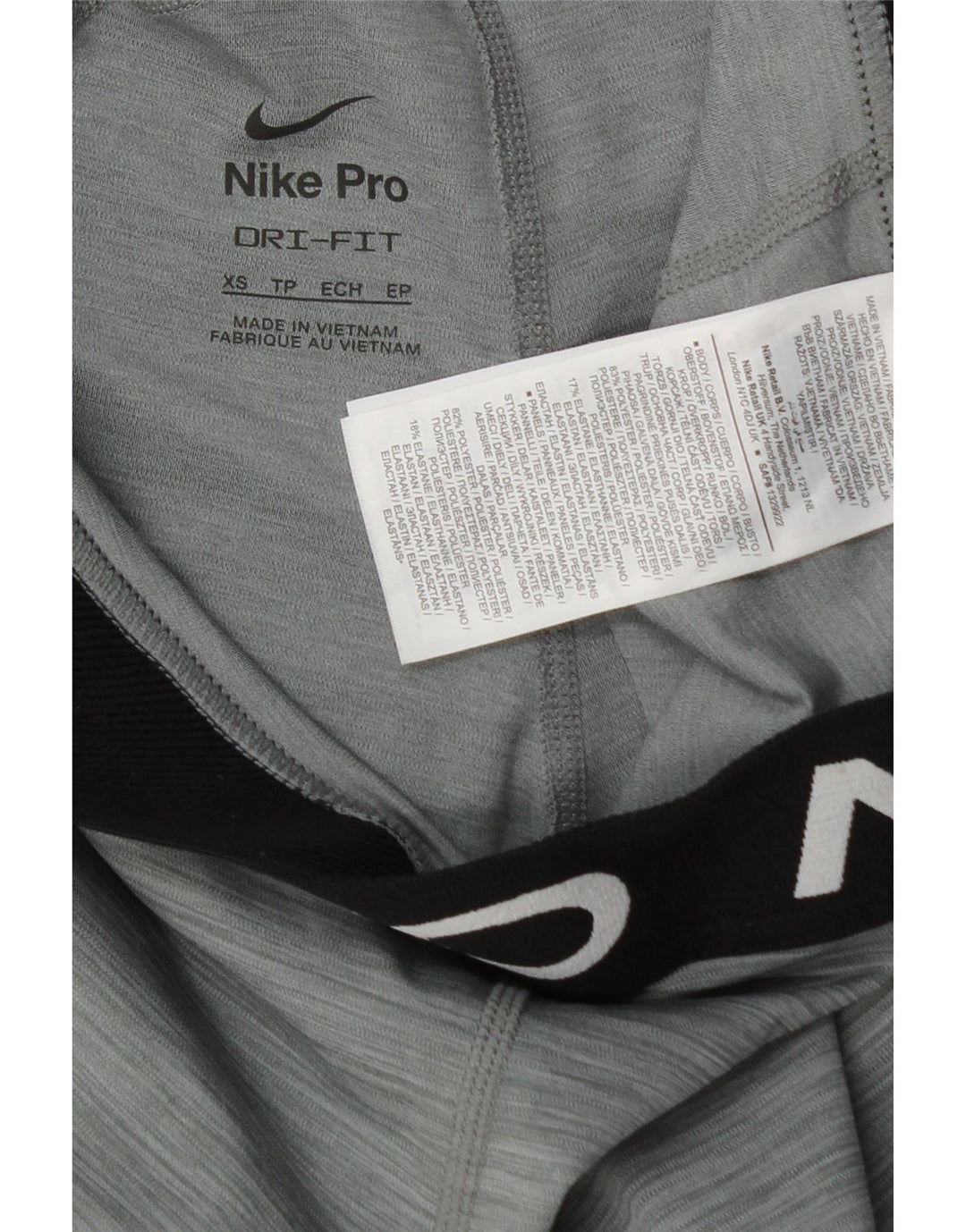 Женские леггинсы с рисунком NIKE Dri Fit UK 4 XS, серый полиэстер с крапинками