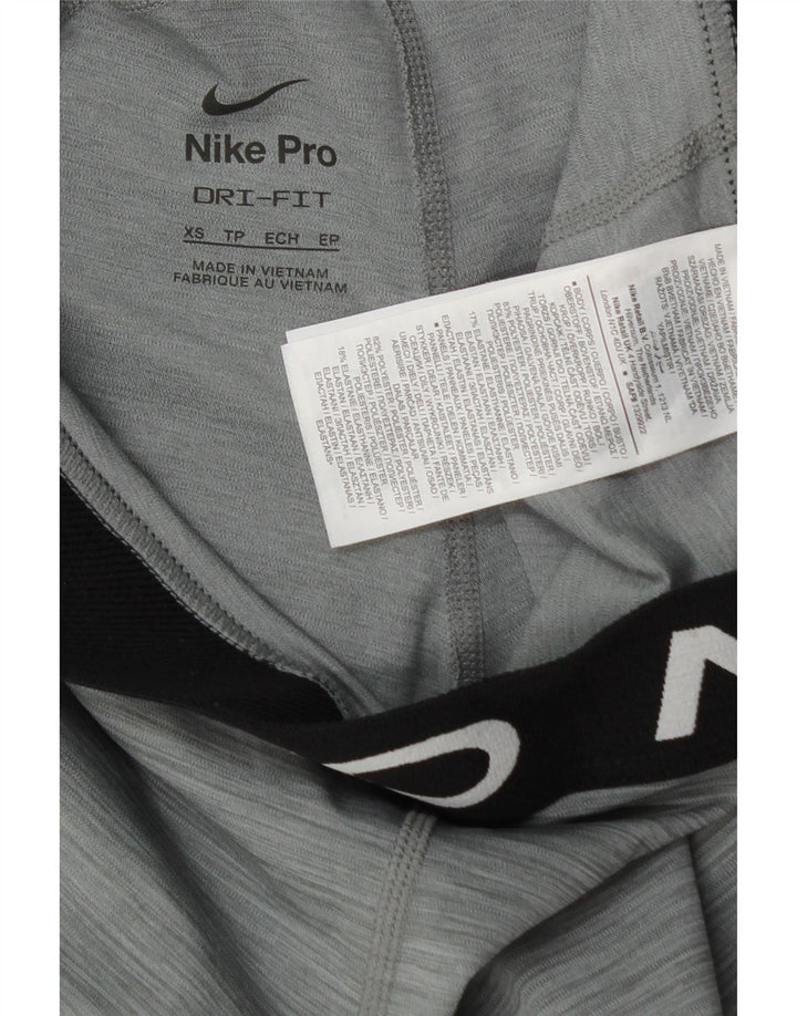 Женские леггинсы с рисунком NIKE Dri Fit UK 4 XS, серый полиэстер с крапинками