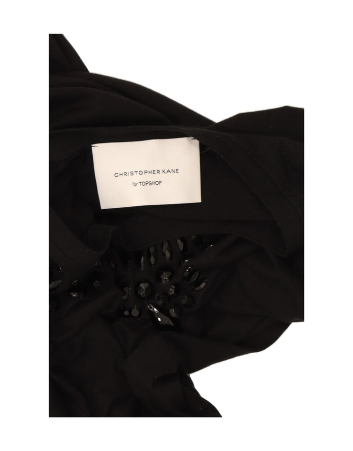 CHRISTOPHER KANE Womens Short Sleeves Shift Dress UK 10 Small Black Cotton Vintage Christopher Kane and Second-Hand Christopher Kane from Messina Hembry 
