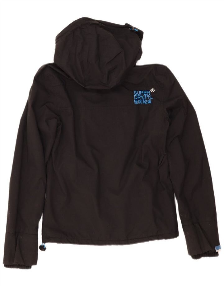 Женская ветровка с капюшоном Superdry UK 10, маленькая черная