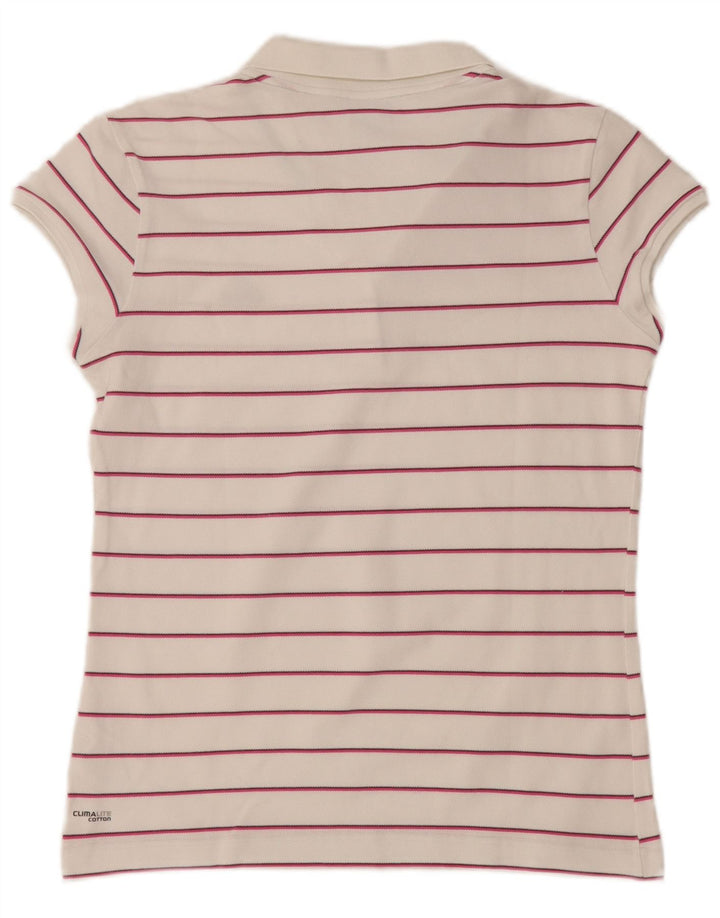 Женская рубашка поло ADIDAS Clima 365 UK 16, хлопок в большую белую полоску