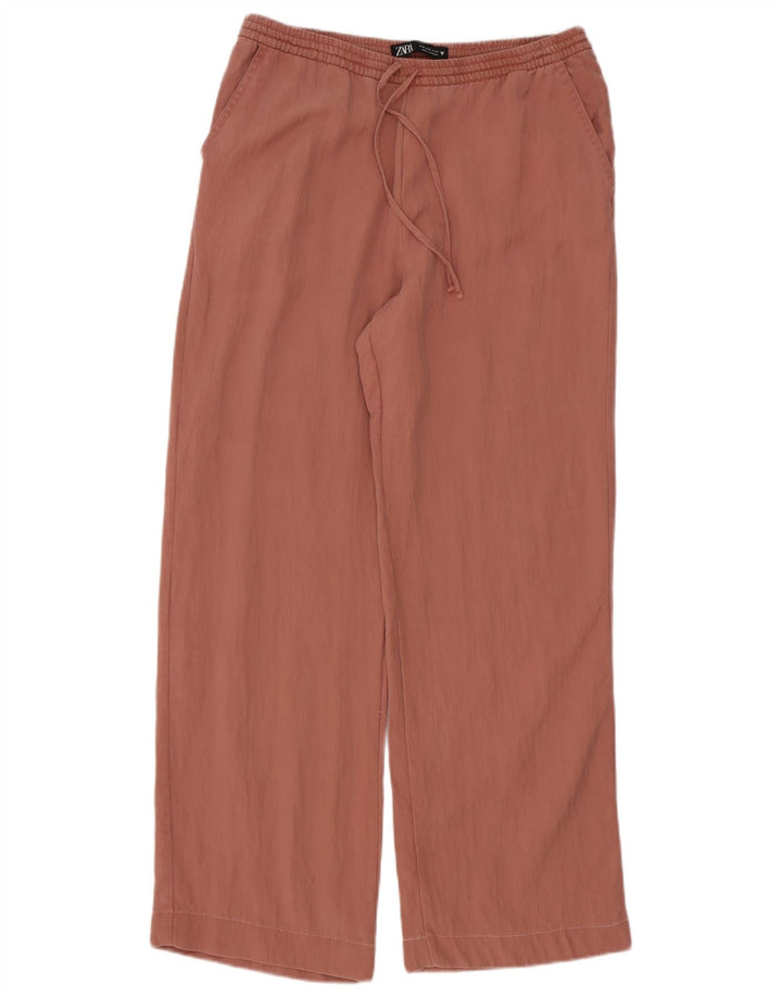Женские широкие брюки Zara Medium W28 L30, розовые