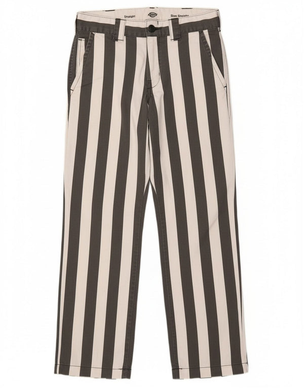 Мужские узкие прямые брюки-чиносы Dickies W30 L32, хлопковые серые полосатые брюки