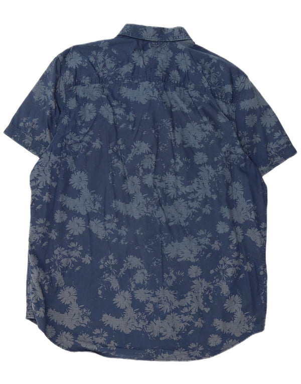 Мужская рубашка Earthkeepers с коротким рукавом Timberland 2XL темно-синяя гавайская