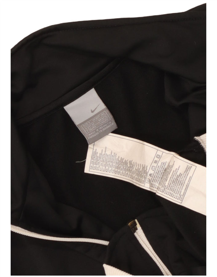 Женская укороченная спортивная куртка Nike UK 8/10, маленькая черная с цветными блоками