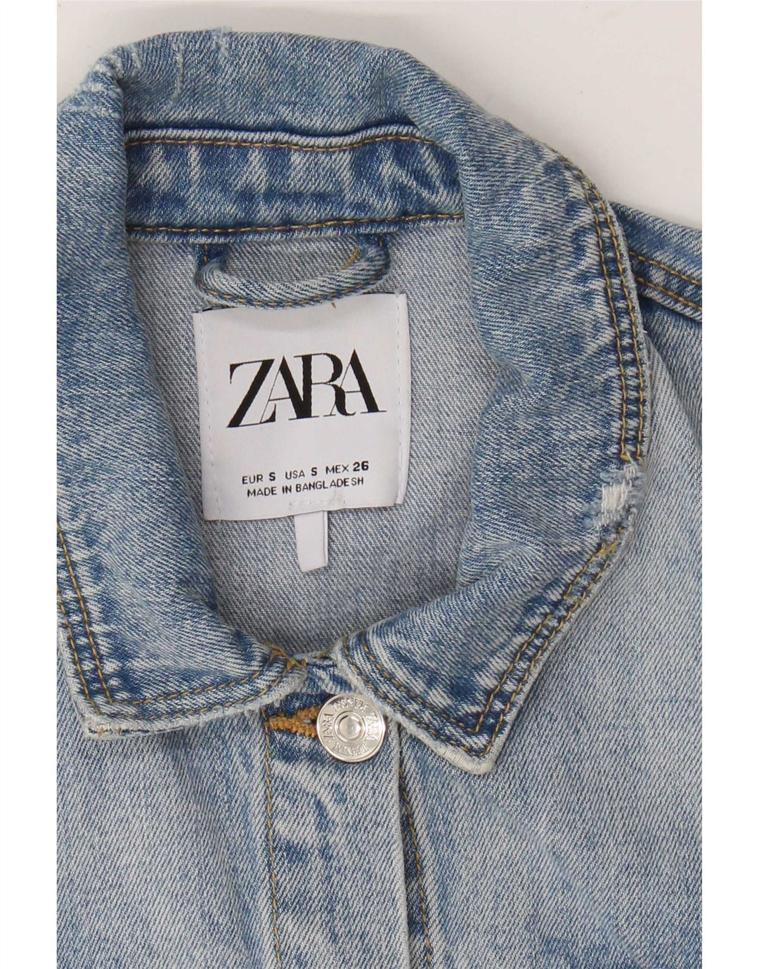 Женская джинсовая куртка Zara UK 10, маленькая синяя