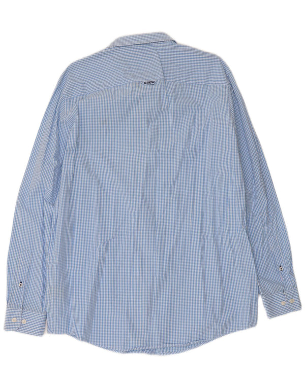 Crew Clothing Мужская классическая рубашка размера XL из хлопка в синюю клетку
