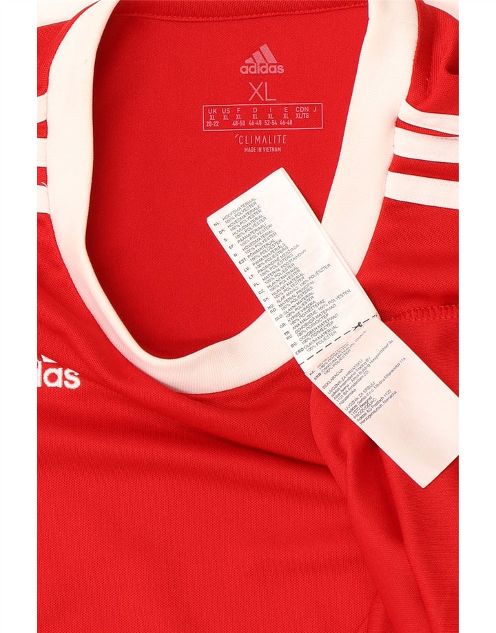 Женская футболка ADIDAS Climalite Top UK 20/22 XL, красный полиэстер