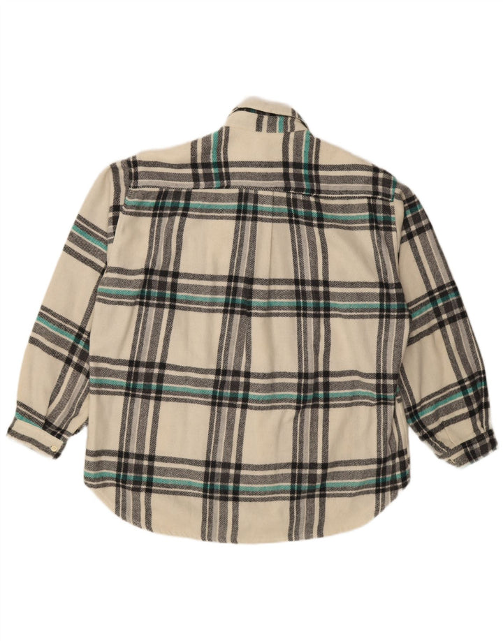 Мужская фланелевая рубашка Mazzonetto Lumberjack, большая белая шерстяная клетка
