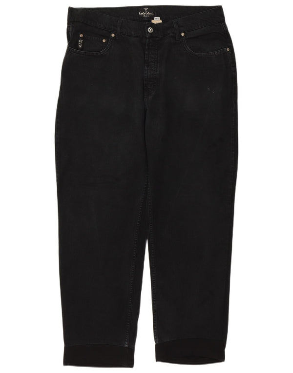 CARLO COLUCCI Womens Tapered Jeans W35 L27 Black