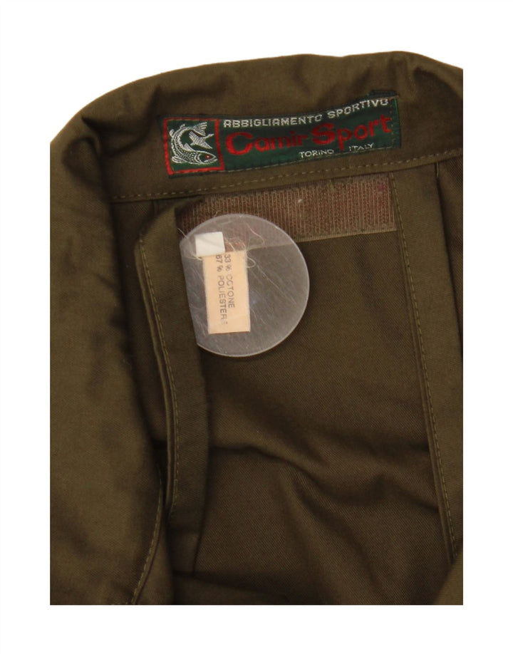 Винтажная мужская куртка IT 56 3XL Хаки Полиэстер