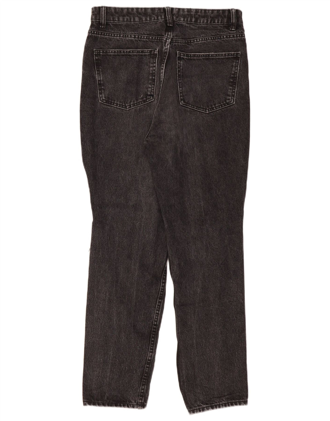 ZARA Womens Distressed Straight Jeans EU 40 Medium W30 L27 Black Cotton