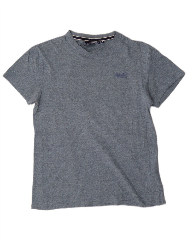Мужская футболка Superdry Top из хлопка среднего синего цвета с крапинками