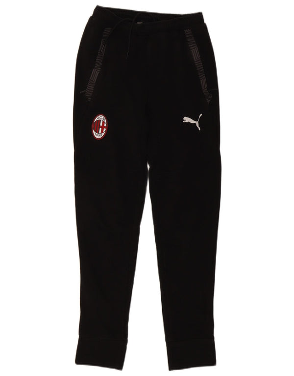 Женские спортивные брюки PUMA AC Milan, брюки для бега, UK 4 XS, черные с геометрическим узором