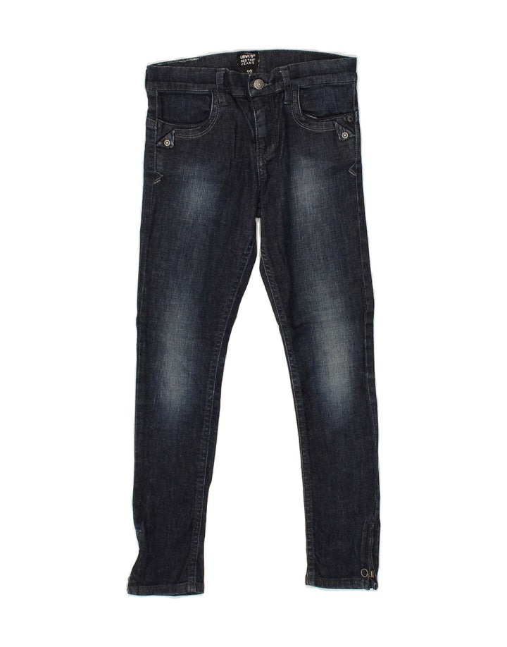 LEVI'S Girls Skinny Jeans 9-10 Years W26 L24  Navy Blue Cotton | Vintage Levi's | Thrift | Second-Hand Levi's | Used Clothing | Messina Hembry 