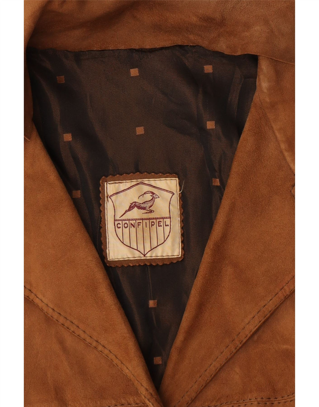 ВИНТАЖНЫЙ женский замшевый пиджак на 3 пуговицах, Великобритания 16, большой коричневый цвет