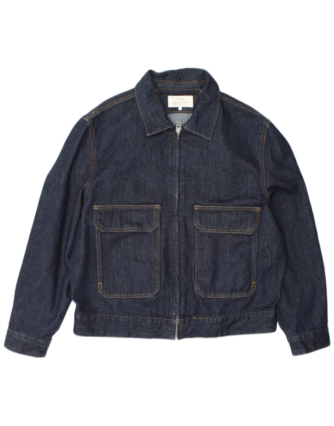 Мужская джинсовая куртка Zara UK 42 XL темно-синяя, полиэстер