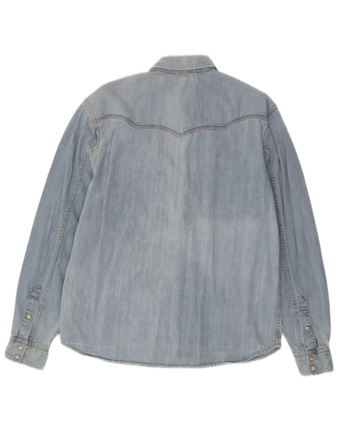 Мужская повседневная джинсовая рубашка WRANGLER, маленькая синяя хлопковая