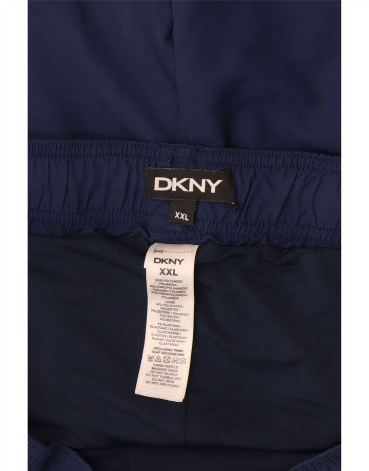 Мужские шорты для плавания Dkny с рисунком 2XL, темно-синие, полиамид
