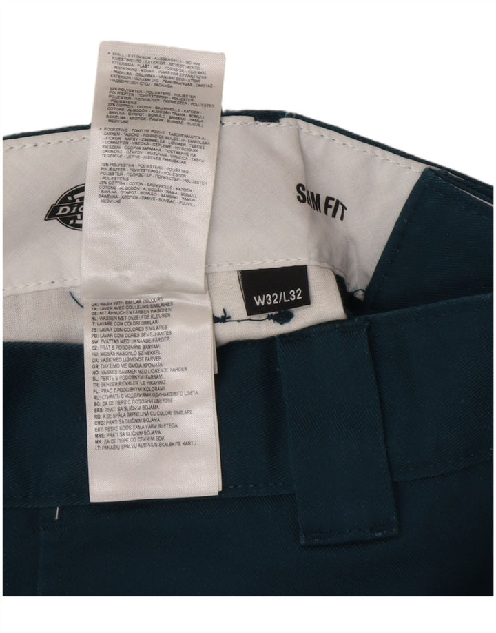 Мужские брюки-чиносы Dickies Slim Fit W32 L32, синие, полиэстер