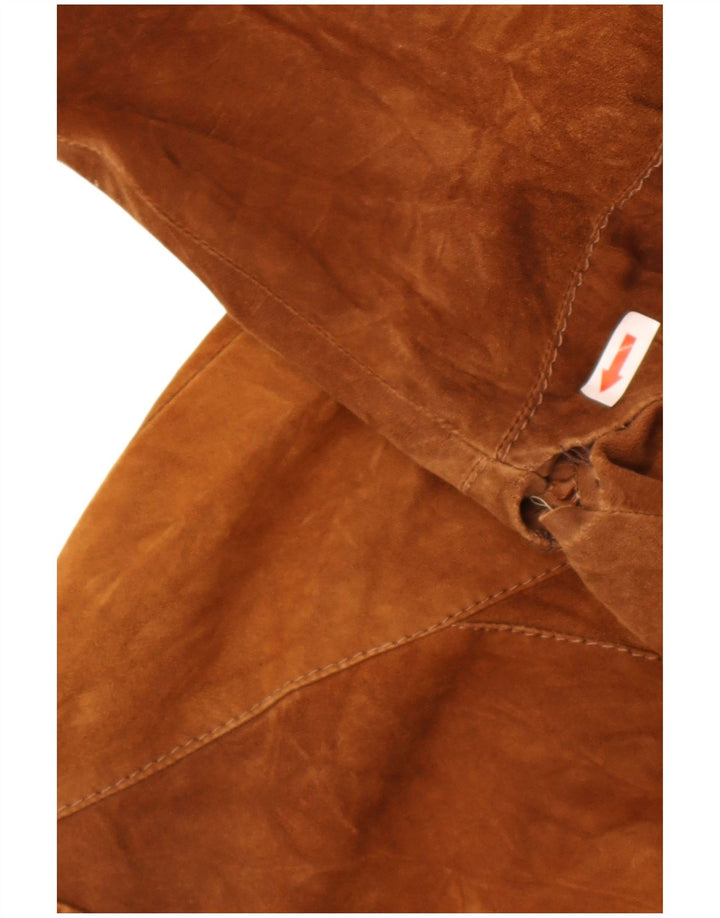 Винтажная мужская замшевая куртка IT 54 2XL Коричневая кожаная