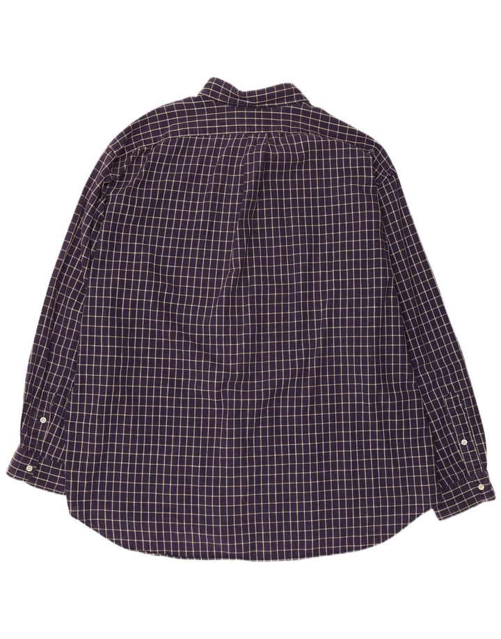 Мужская рубашка POLO RALPH LAUREN, 2XL, темно-синяя клетка, хлопок