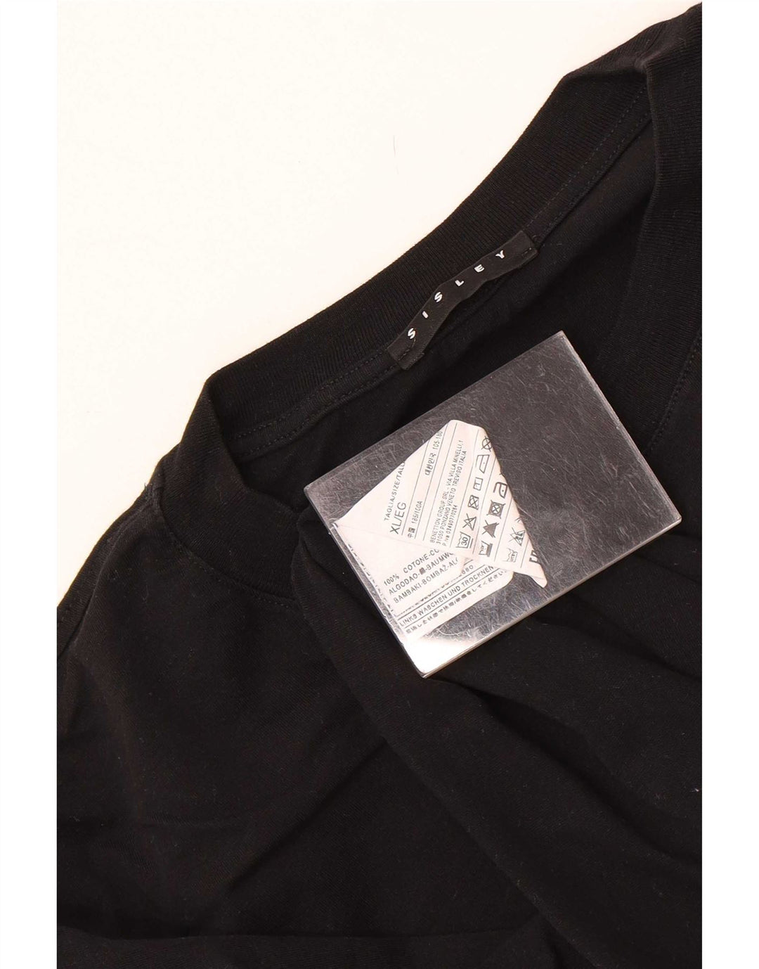 Мужская футболка Sisley Top XL, черный хлопок