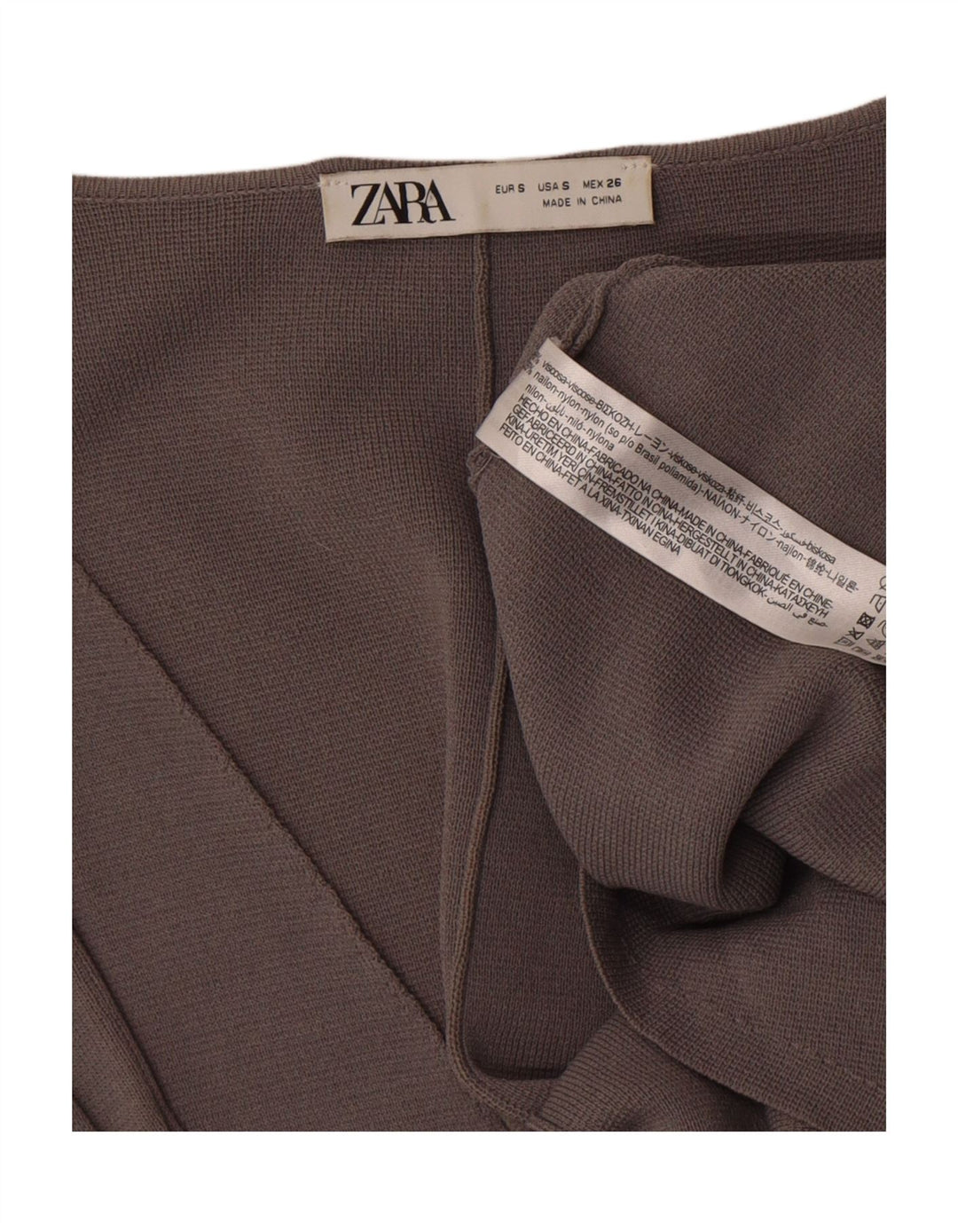Zara Женский жилет OPEN UK 10, маленький, серый, вискоза