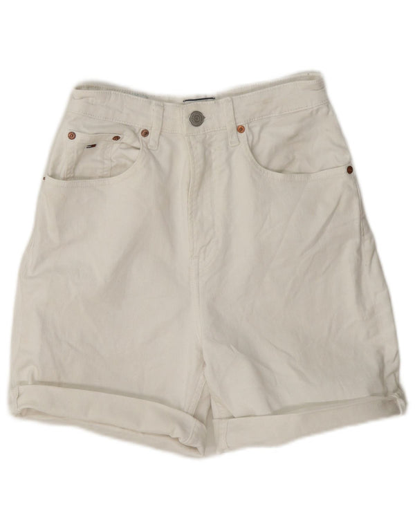Tommy Hilfiger Женские джинсовые шорты с высокой талией W25 XS Белый хлопок