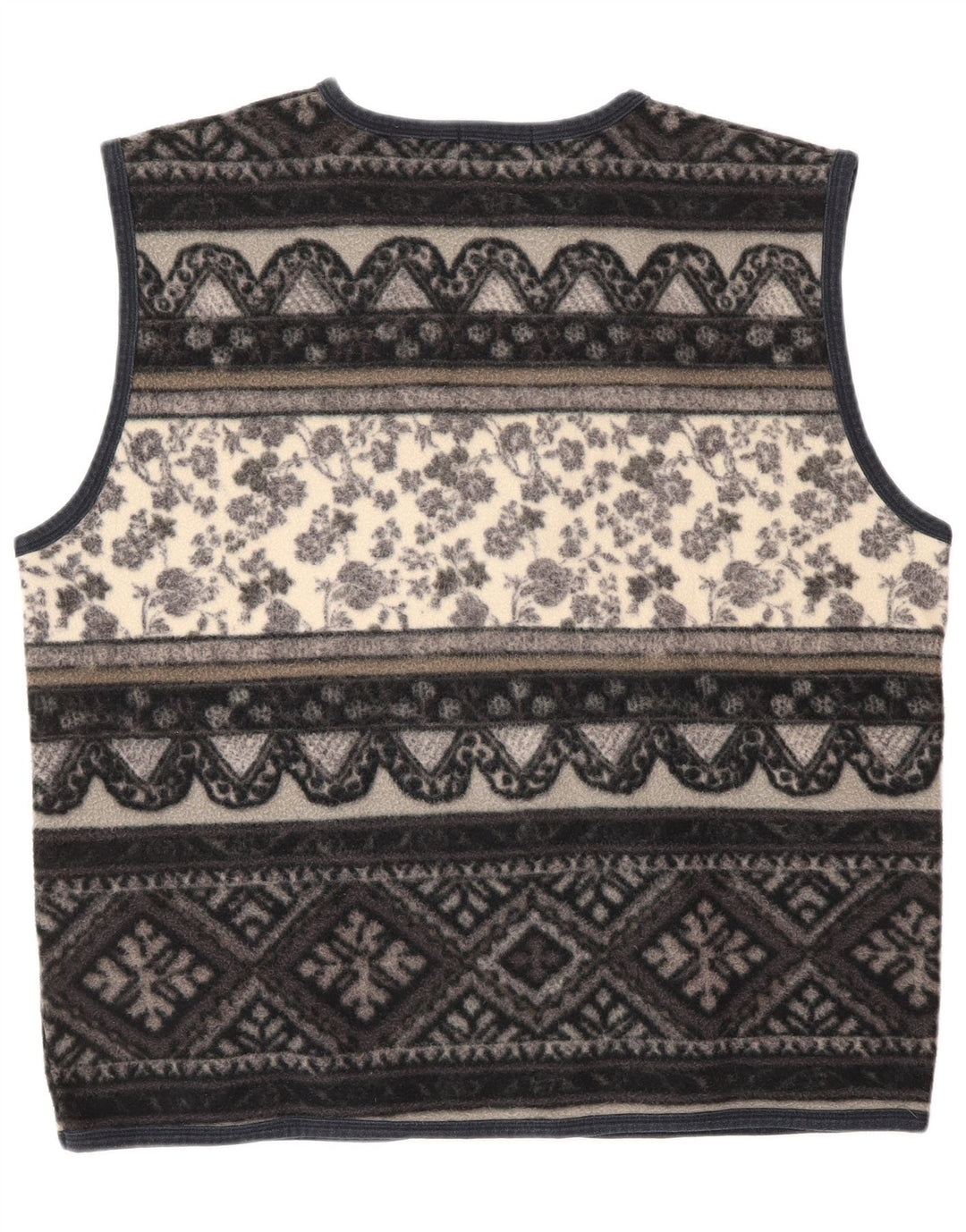 Мужской флисовый жилет VINTAGE UK 42 XL, серый полиэстер Fair Isle