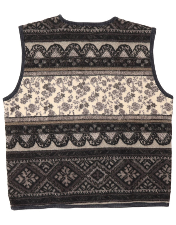 Мужской флисовый жилет VINTAGE UK 42 XL, серый полиэстер Fair Isle