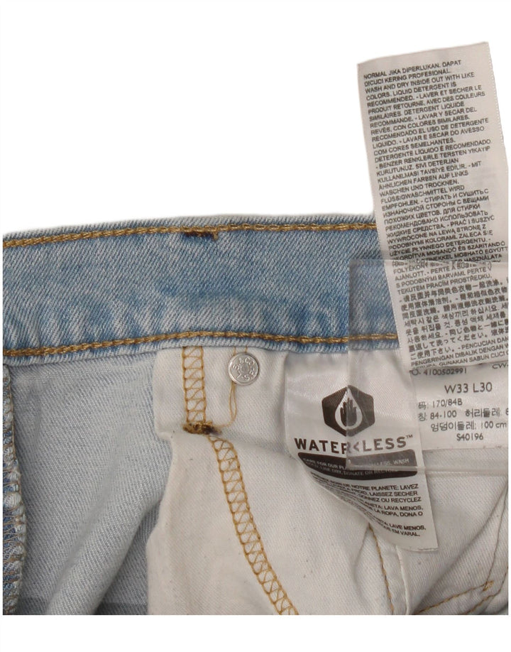 Мужские прямые джинсы Levi's W33 L30 синие, хлопок
